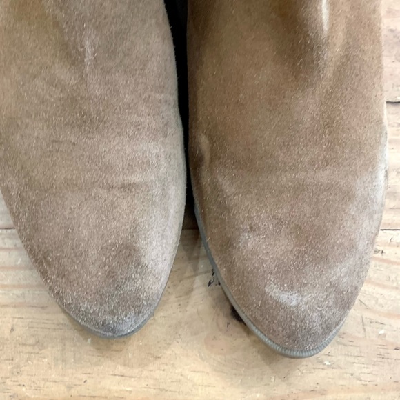 Aldo Cyndy Suede Fringe Detail Tall Boots 9 Pull On Bohemian Western Casual - Picture 7 of 14